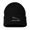 Men's Jaguar Symbol Beanie Hat — Black — clean front main