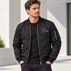 Men’s Jaguar Symbol Car Lightweight Bomber Jacket | Color: Black | Image 5