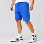 Jaguar Symbol fleece shorts Azure front logo near left hem