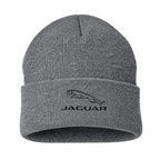 Men's Jaguar Symbol Beanie Hat — Gray — clean front main