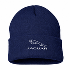 Men's Jaguar Symbol Beanie Hat — Navy — clean front main