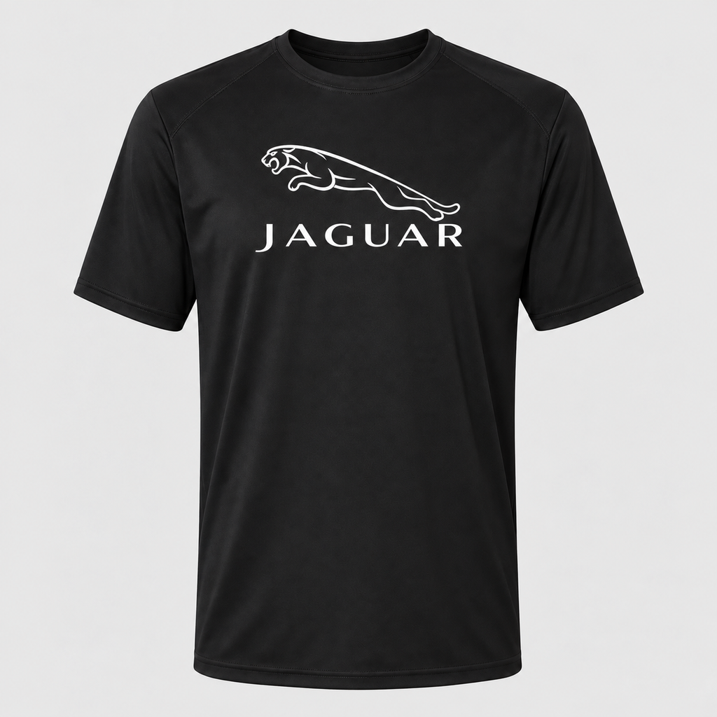 Jaguar Symbol polyester T-shirt — Black — original logo