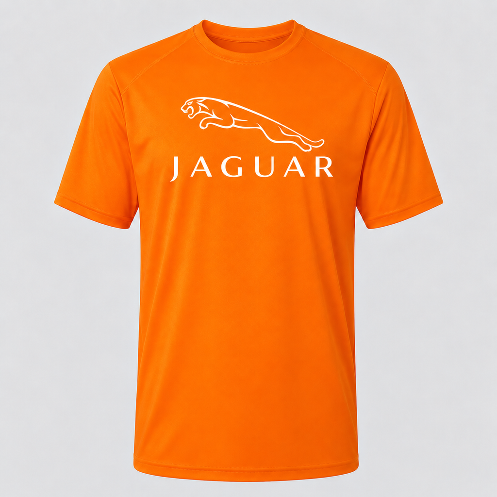 Jaguar Symbol polyester T-shirt — Orange — original logo