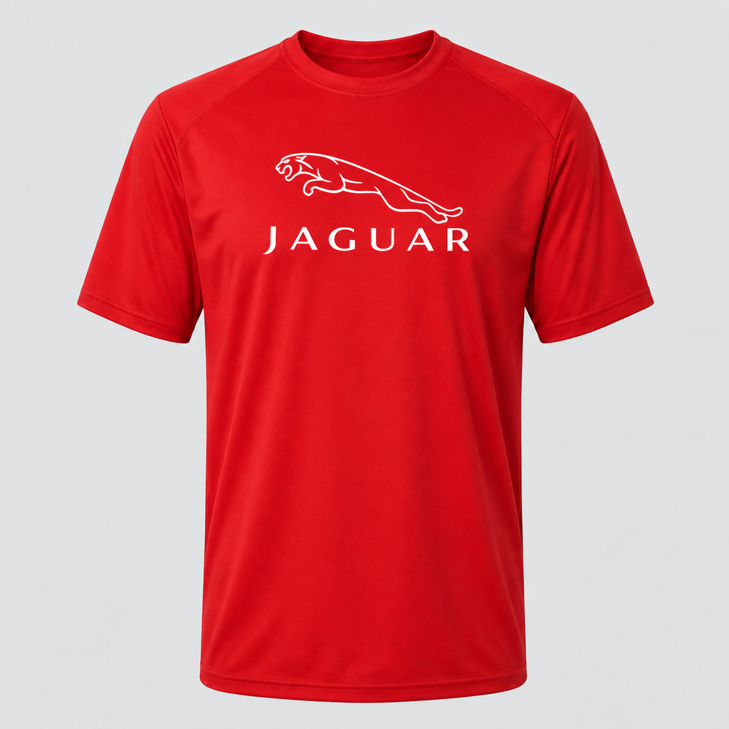 Jaguar Symbol polyester T-shirt — Red — original logo