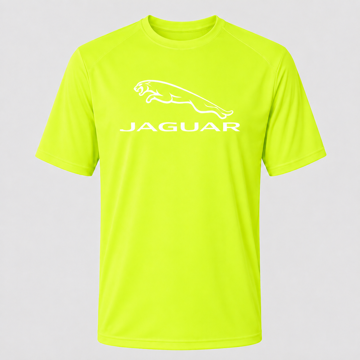 Jaguar Symbol polyester T-shirt — Safety Green — original logo