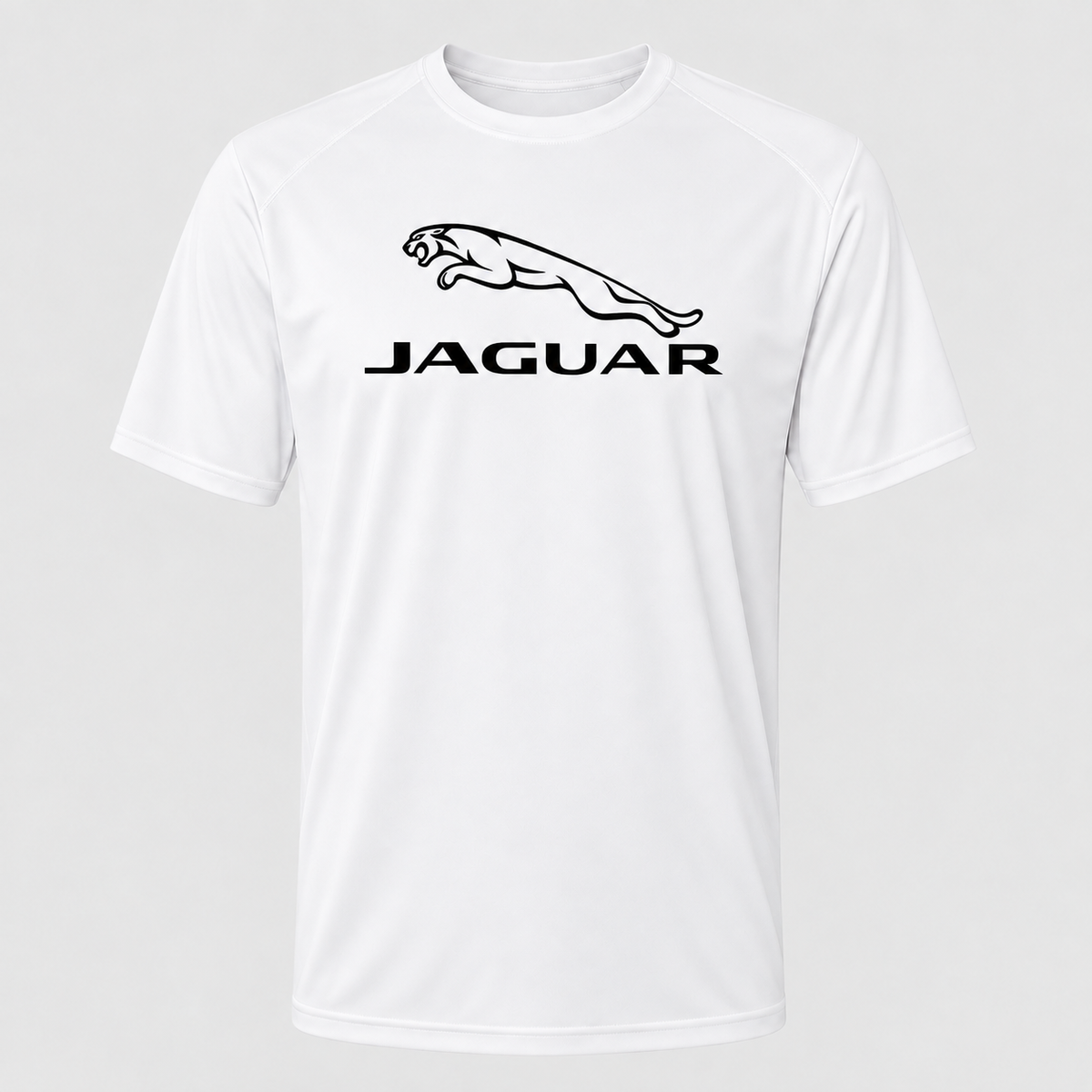 Jaguar Symbol polyester T-shirt — White — original logo