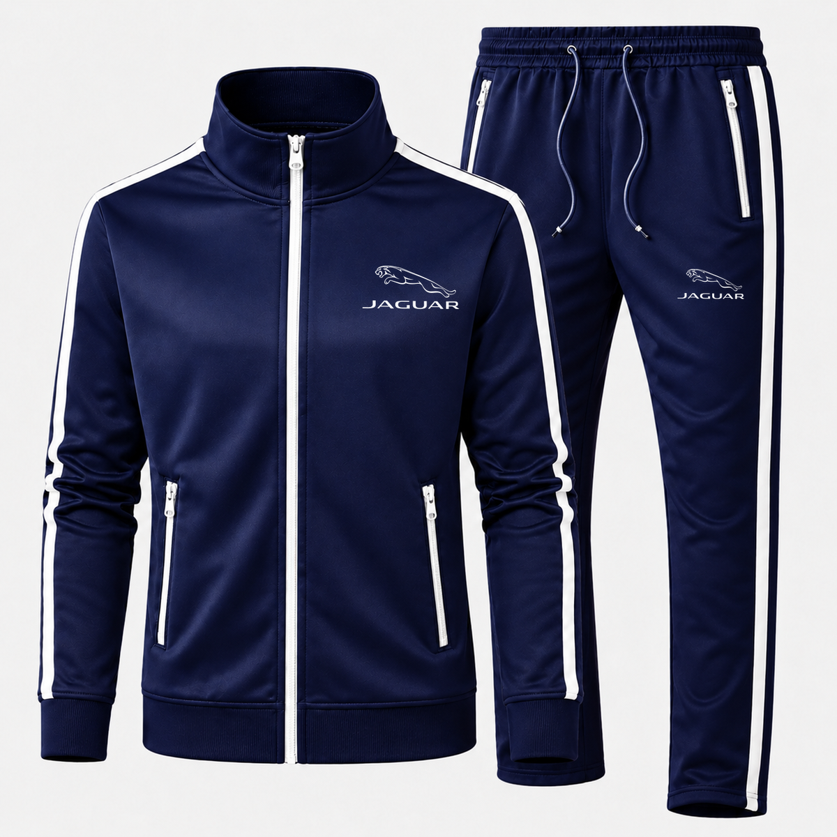 Men's Jaguar Symbol Car Dri-Fit TrackSuit | Color: Navy | Current garment, original Drive artwork