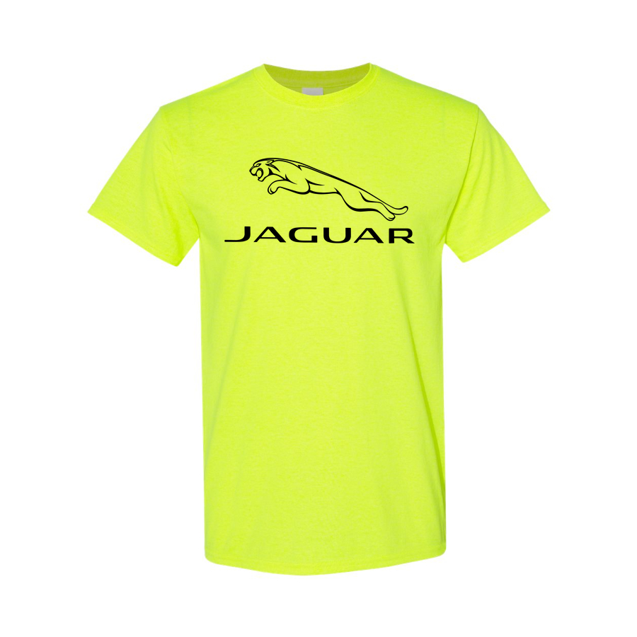 Youth Kids Jaguar Symbol Car Cotton T-Shirt | Color: Safety Green | Main