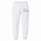 Jaguar youth jogger sweatpants in White, Youth Large ages 10–12