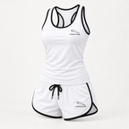 Jaguar women's tanktop and shorts set Angle | Color: White |