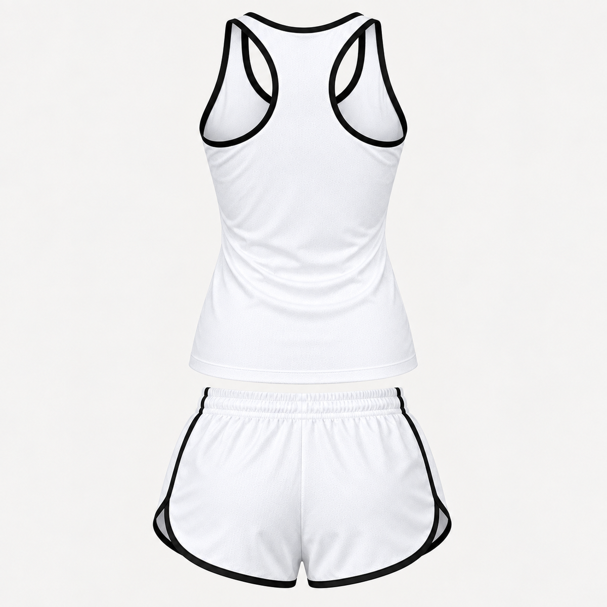 Jaguar women's tanktop and shorts set Back | Color: White |