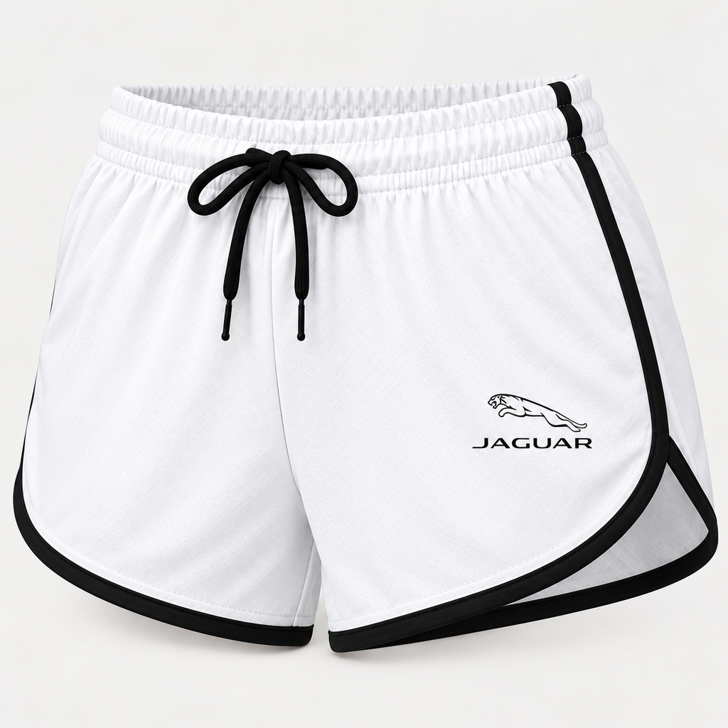 Jaguar women's tanktop and shorts set Shorts detail | Color: White |