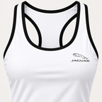 Jaguar women's tanktop and shorts set Tank detail | Color: White |