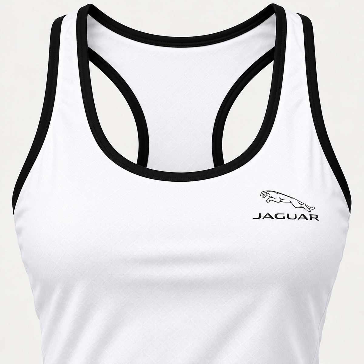 Jaguar women's tanktop and shorts set Tank detail | Color: White |