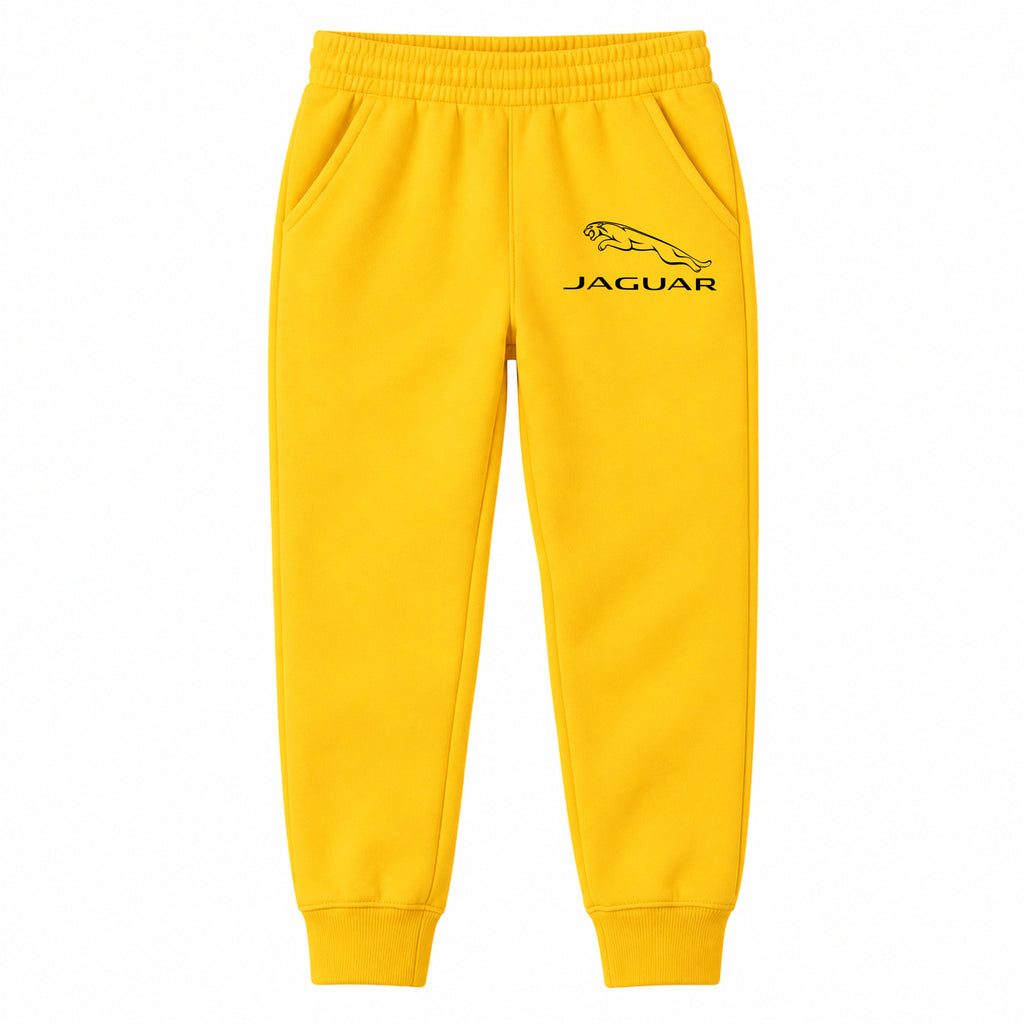 Jaguar youth jogger sweatpants in Yellow, Youth Large ages 10–12