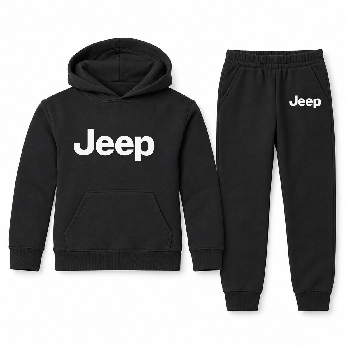 Jeep youth hoodie jogger set, Black, Youth Large ages 10–12
