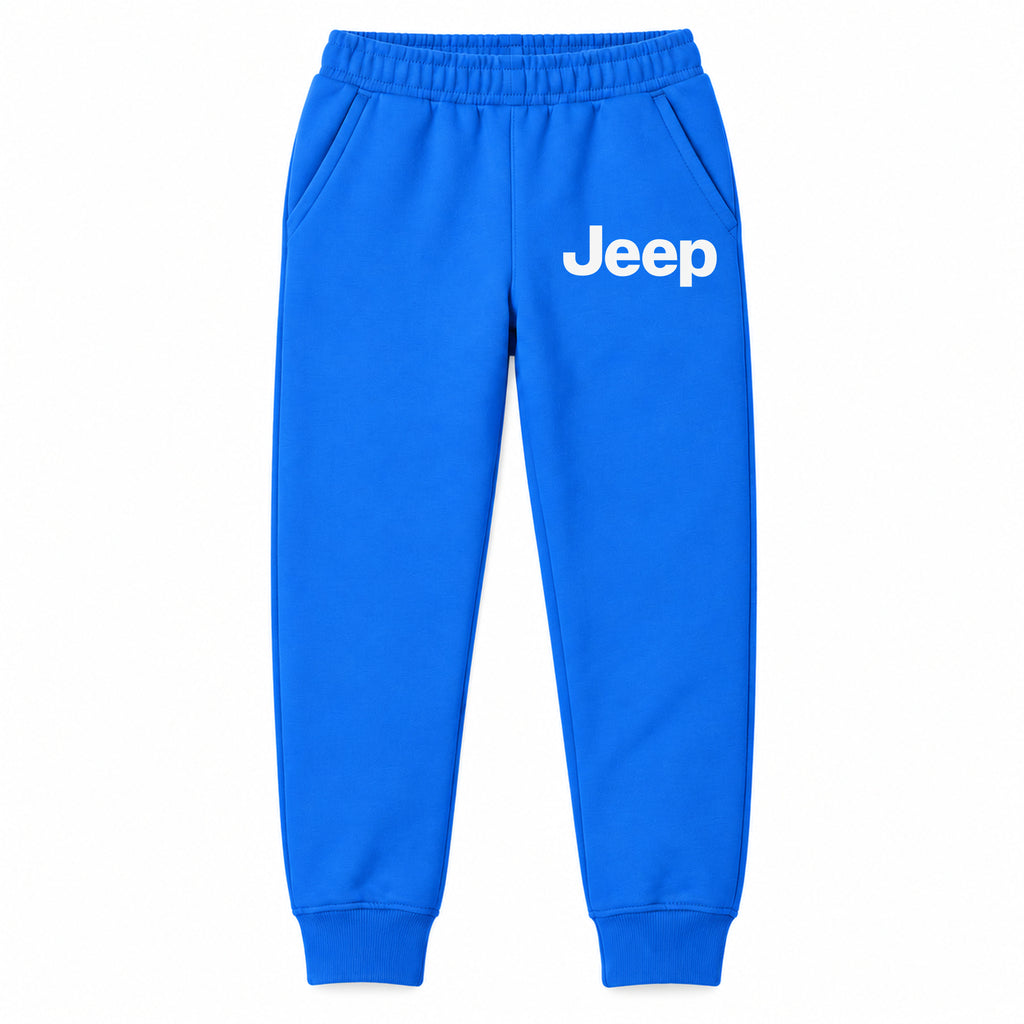 Jeep youth jogger sweatpants in Blue, Youth Large ages 10–12