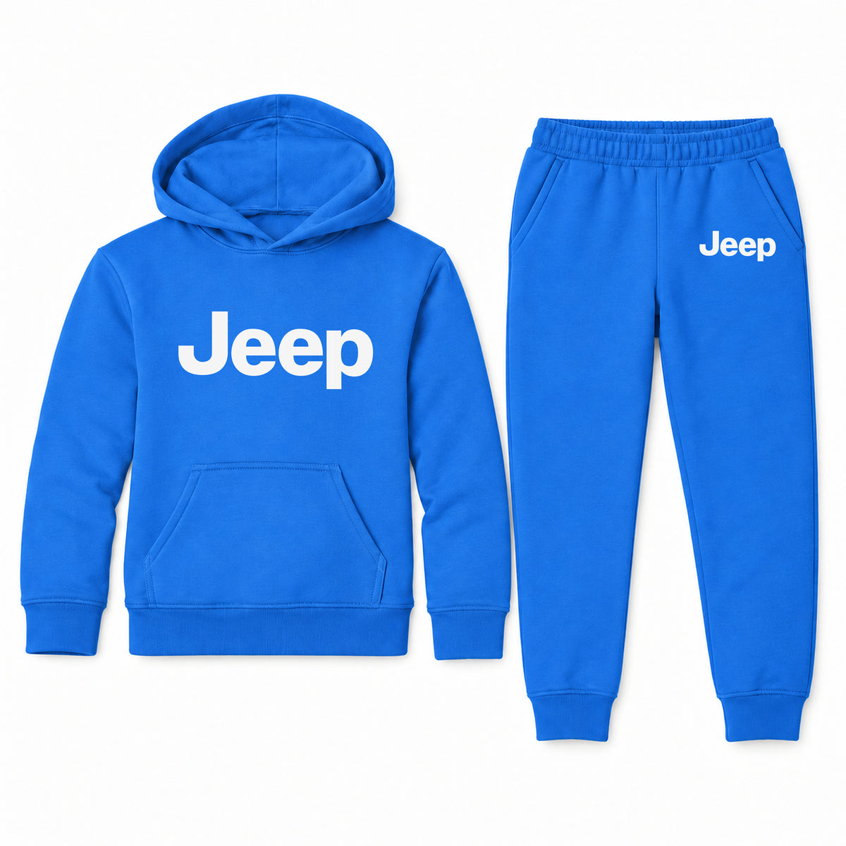 Jeep youth hoodie jogger set, Blue, Youth Large ages 10–12