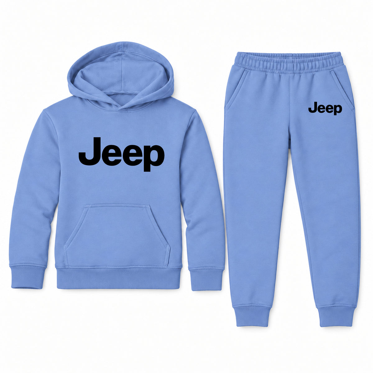 Jeep youth hoodie jogger set, Carolina Blue, Youth Large ages 10–12