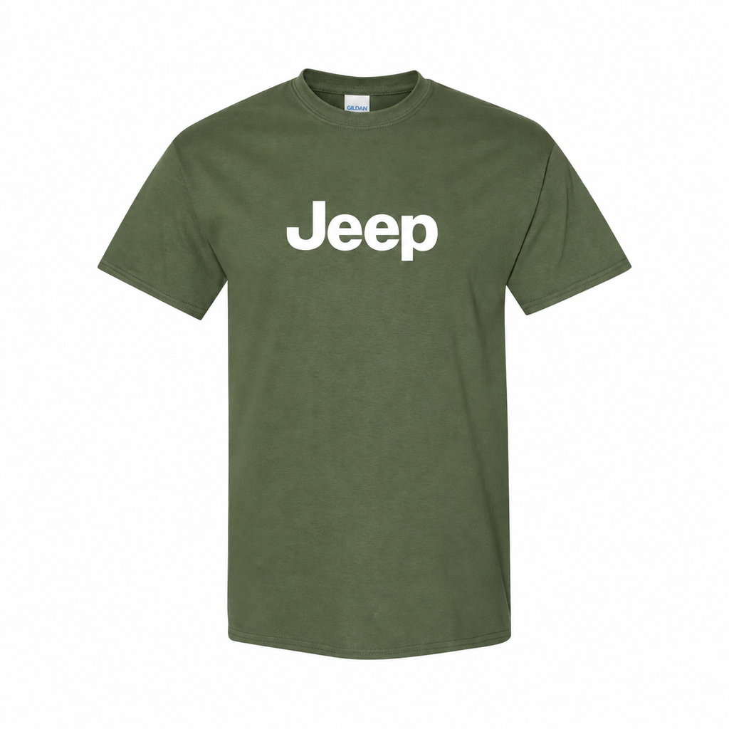 Jeep cotton T-shirt Army Green front