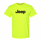 Jeep cotton T-shirt Safety Green front
