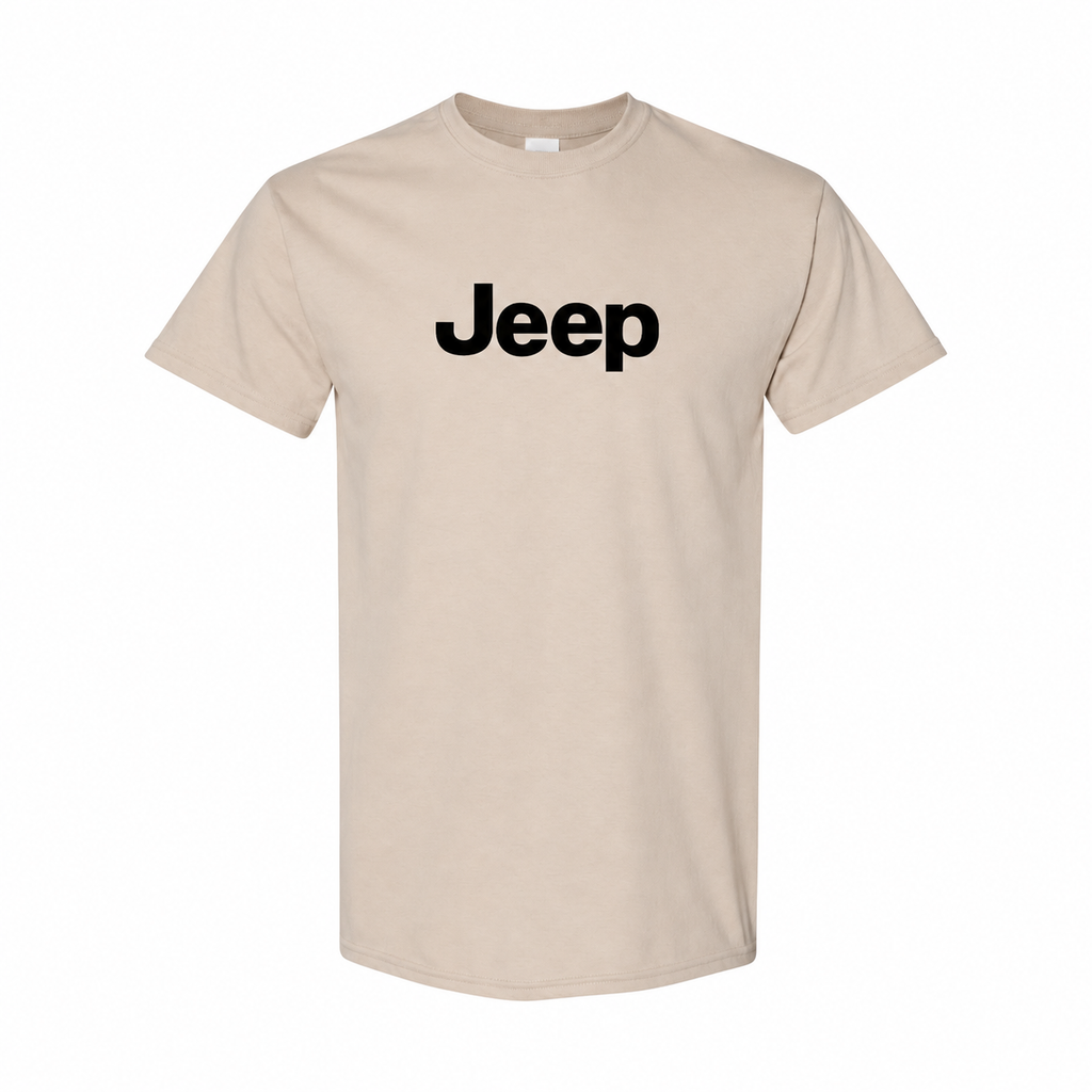 Jeep cotton T-shirt Tan front