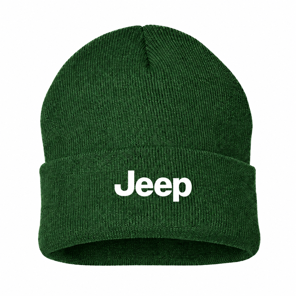 Jeep Forest Green beanie front main