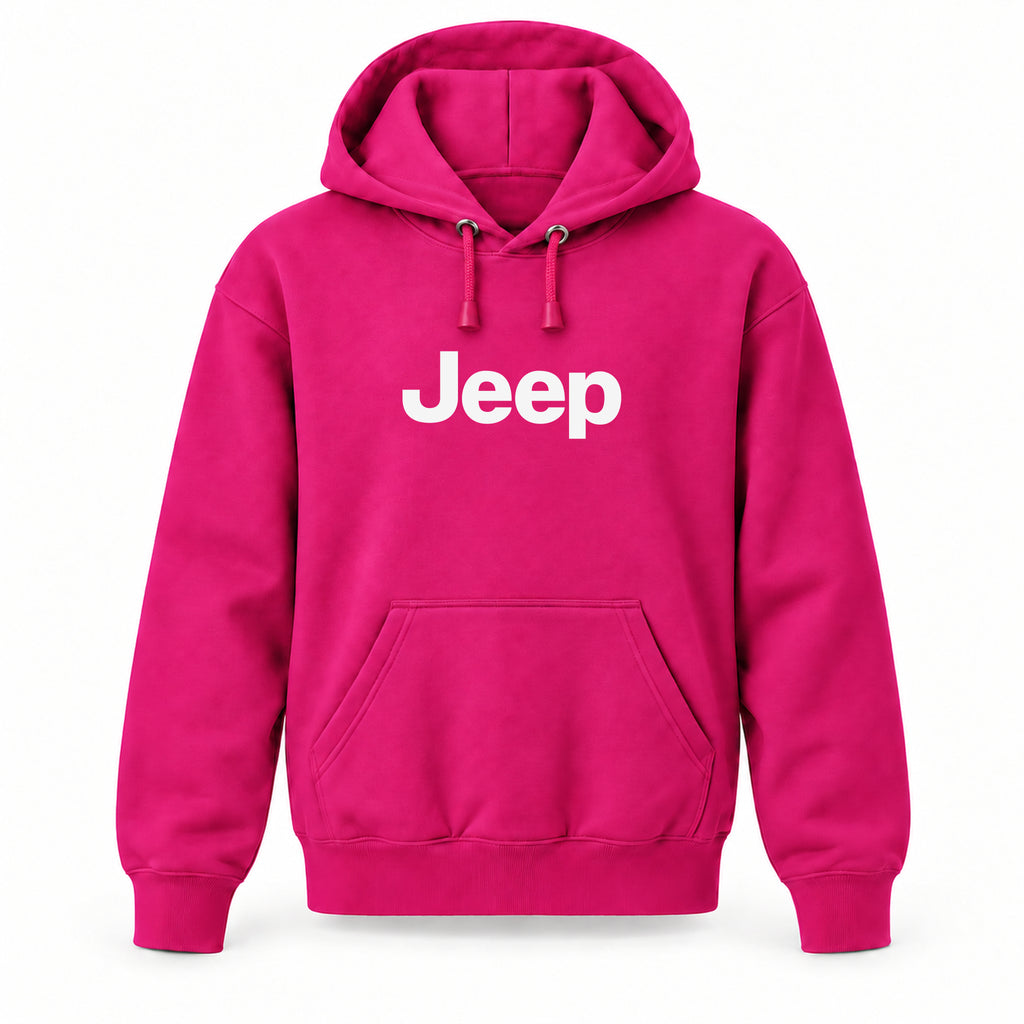 Jeep - Youth Large Hoodie (Ages 10–12) | Color: Hot Pink
