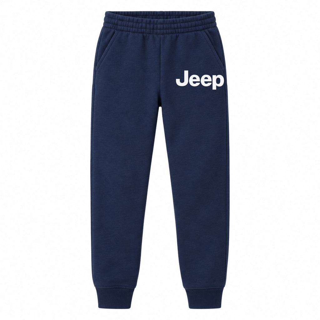 Jeep youth jogger sweatpants in Navy Blue, Youth Large ages 10–12