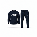 Men's Jeep Sweatshirt Joggers Set | Color: Navy | Main