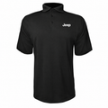 Jeep polyester polo — Black — source logo on left chest