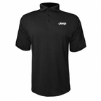 Jeep polyester polo — Black — source logo on left chest