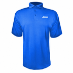 Jeep polyester polo — Blue — source logo on left chest