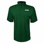 Jeep polyester polo — Forest Green — source logo on left chest