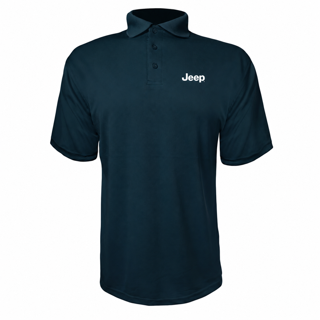 Jeep polyester polo — Navy — source logo on left chest