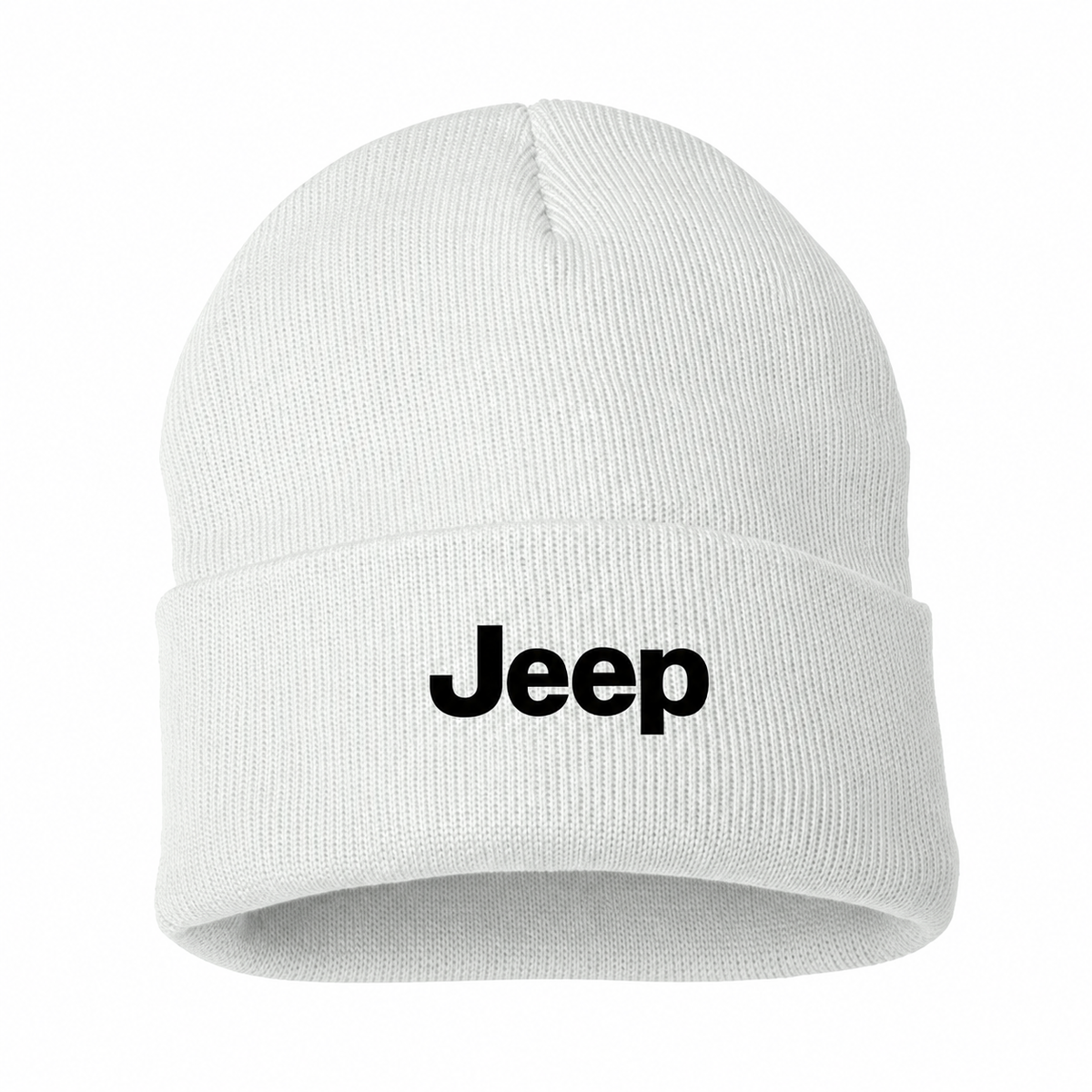 Jeep White beanie front main