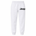 Jeep youth jogger sweatpants in White, Youth Large ages 10–12