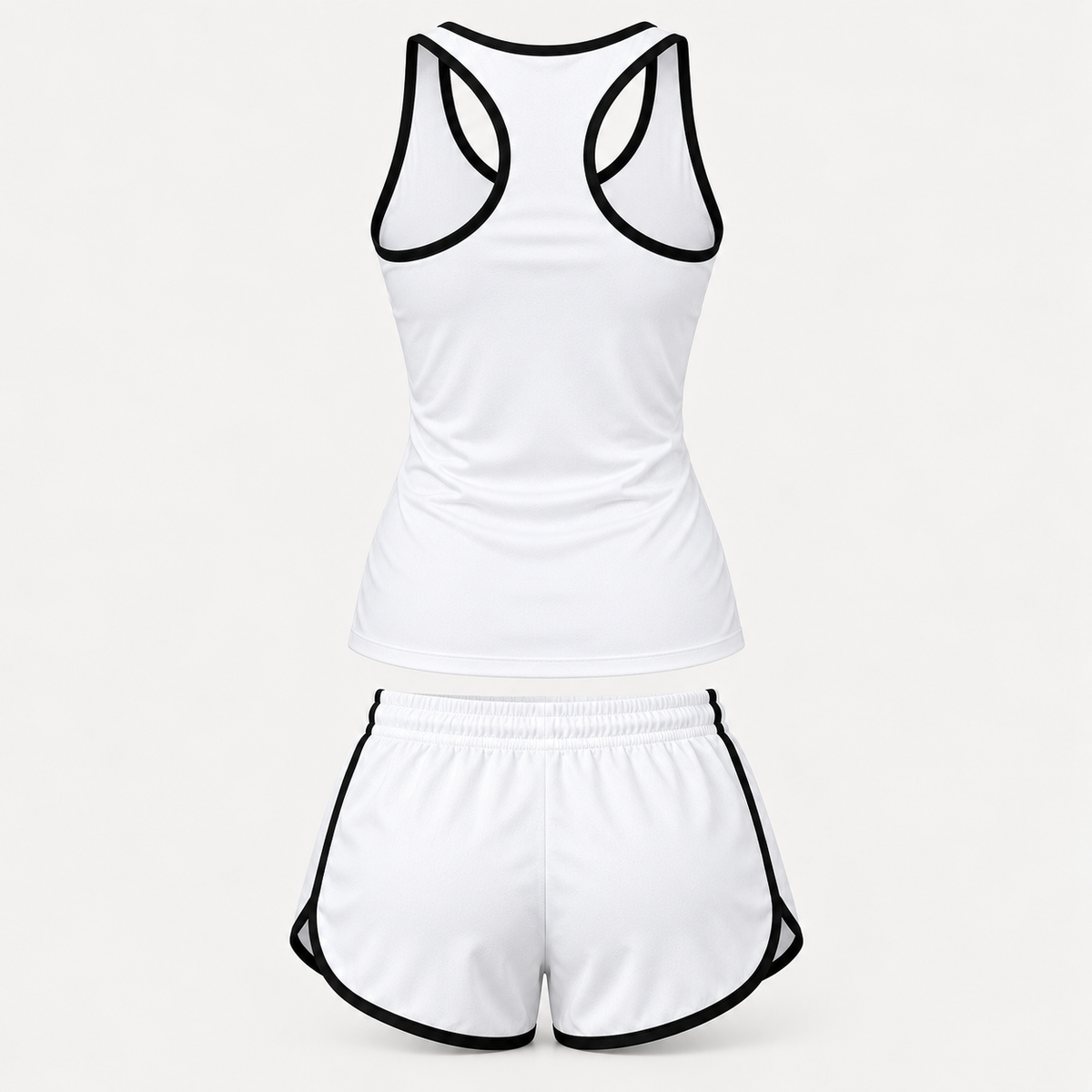 Jeep women's tanktop and shorts set Back | Color: White |