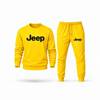 Men's Jeep Sweatshirt Joggers Set | Color: Yellow | Main