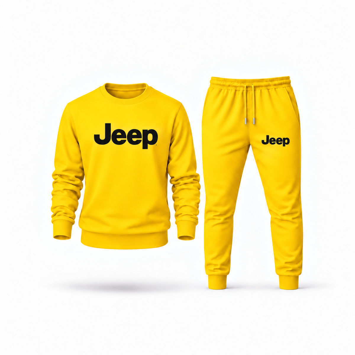 Men's Jeep Sweatshirt Joggers Set | Color: Yellow | Main