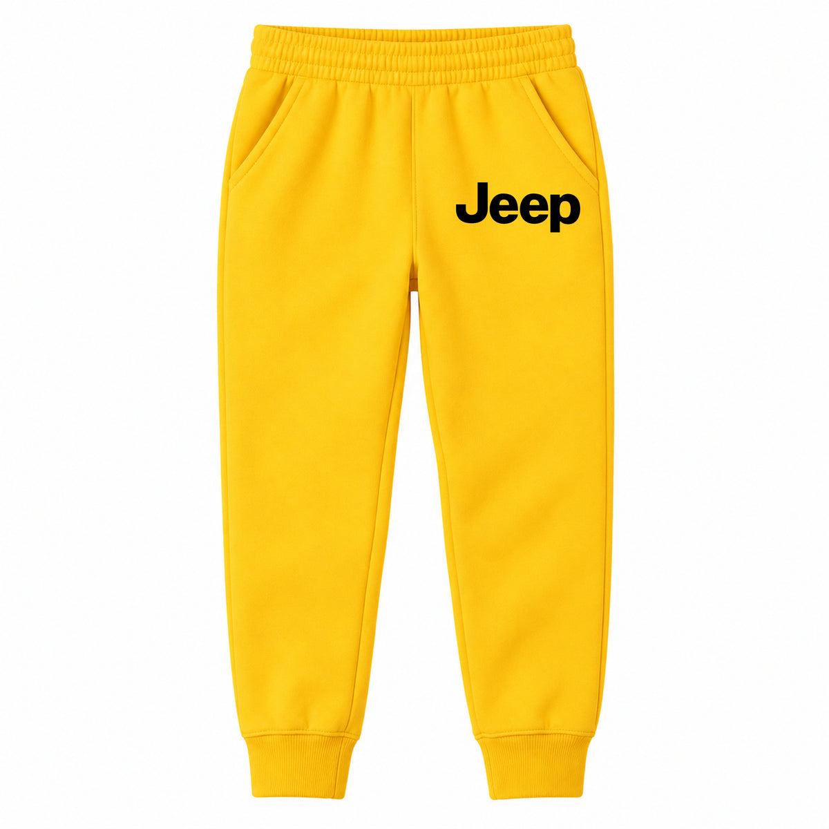 Jeep youth jogger sweatpants in Yellow, Youth Large ages 10–12