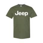 Youth Kids Jeep Car Cotton T-Shirt | Color: Army Green | Main