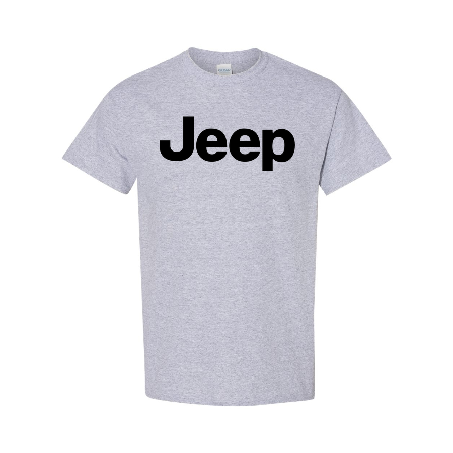 Youth Kids Jeep Car Cotton T-Shirt | Color: Grey | Main