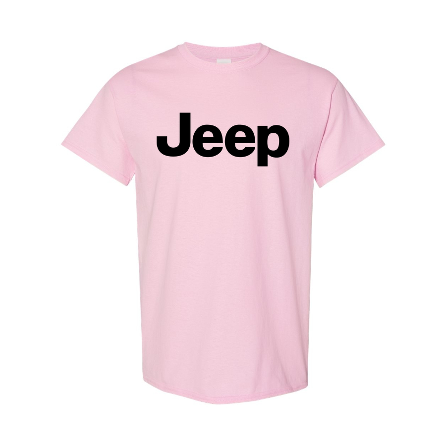 Youth Kids Jeep Car Cotton T-Shirt | Color: Pink | Main