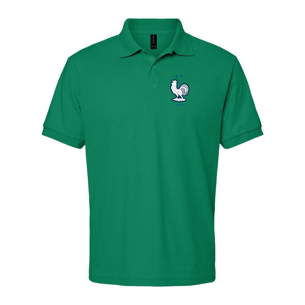 Men's France National Soccer Team Dry Blend Polo