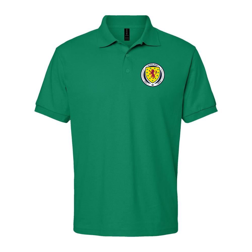 Men's Scotland National Soccer Team Dry Blend Polo
