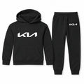 Kia youth hoodie jogger set, Black, Youth Large ages 10–12