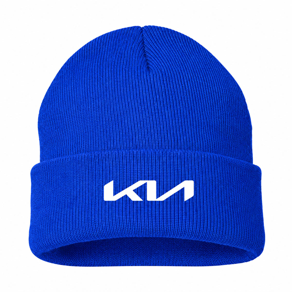 Men's Kia Beanie Hat — Blue — clean front main
