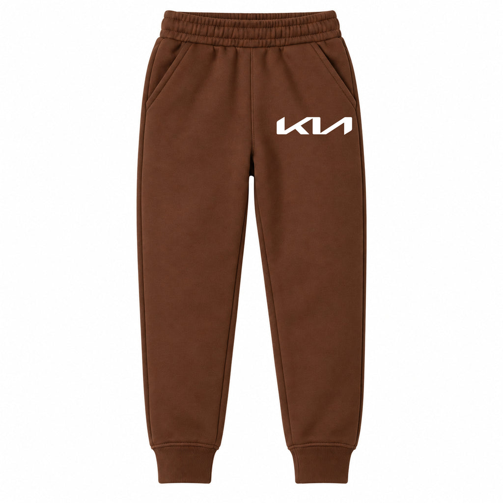 Kia youth jogger sweatpants in Brown, Youth Large ages 10–12