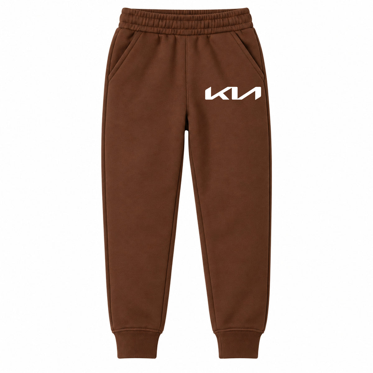 Kia youth jogger sweatpants in Brown, Youth Large ages 10–12